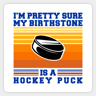 Hockey Puck Birthstone Sticker